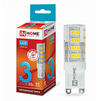 Лампа светодиодная InHome LED-JCD-VC 3Вт 230В G9 3000K картинка 